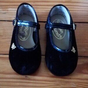 Girls crushed velvet Mary Janes